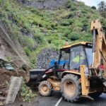 Los desprendimientos en las vías insulares marcan la segunda jornada del paso de Therese por La Gomera