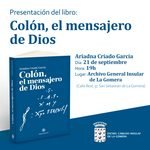 El Archivo General Insular acoge el próximo lunes la presentación del libro ‘Colón, el mensajero de Dios’