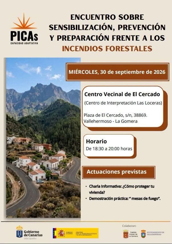 Vallehermoso acoge una semana de acciones para reforzar la prevención y autoprotección frente a los incendios forestales