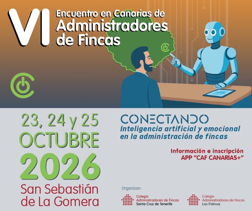 Comienza la cuenta atrás para el VI Encuentro en Canarias de Administradores de Fincas, los días 22, 23 y 24 de octubre, en La Gomera