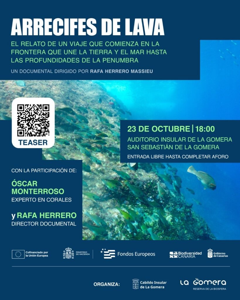 El Auditorio de La Gomera acoge la proyección del documental ‘Arrecifes de Lava’, de Rafa Herrero Massieu